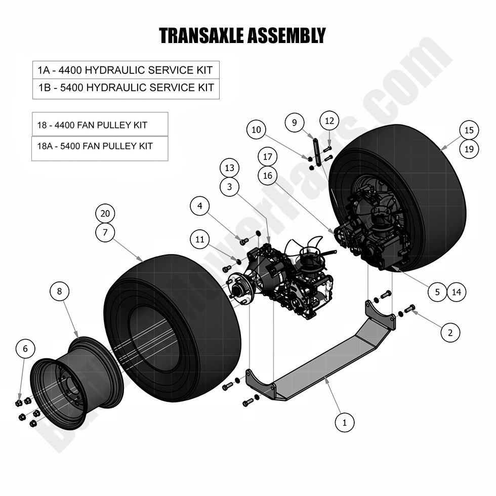1796 - Bad Boy Mower Parts Lookup > 2018 > Outlaw & Outlaw Extreme > Transaxle Assembly